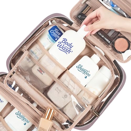 Travel Toiletry Bag for women (Large / Peach Pink)