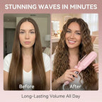 1&1.25 Inch Hair Crimper for Women (Pink)