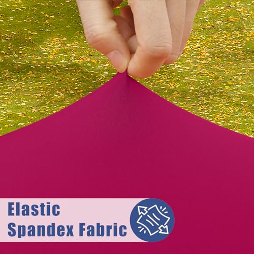 2 Pack Square Spandex Fitted Table Cloth (Fuchsia / 34" x 34" (Square))