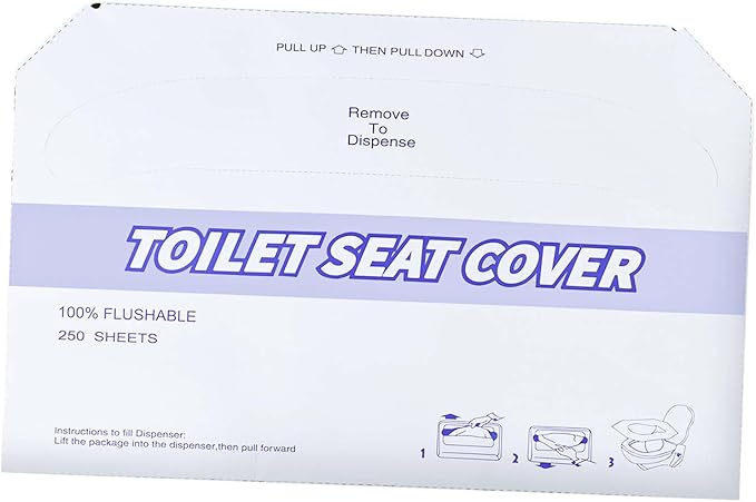 1 Pack Disposable Toilet Seat Covers Flushable Paper Toilet Seat Cover by KISEER