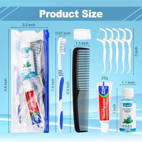 30 Set Travel Toothbrush Kit Bulk (1 Count (Pack of 30))