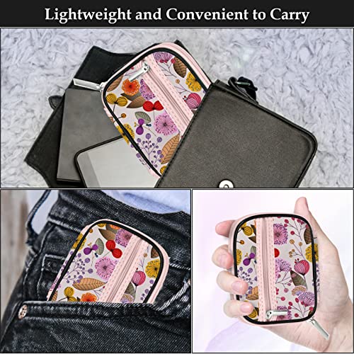 Weekly Travel Pill Organizer Cute Pill Case with 7 Day Pill Box (1 Case + 1 Box / A. Bloom 03.)
