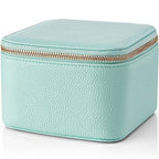 Travel Jewelry Organizer with Clear 6 Velvet Bags (6PCS-Lake Blue)