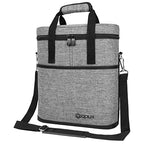 3 Bottle Wine Carrier Tote (Heather Gray)