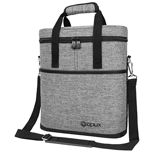 3 Bottle Wine Carrier Tote (Heather Gray)