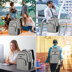 School Backpack for Teens Boys (Dh54-gray / 17.3 Inch)
