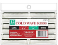 DONNA Cold Wave Rods 3.25"(L), 7/16"(D) LONG 12PCS Hair Curlers, Hair for Hairdressing Styling Heatless Hair Curler WHITE