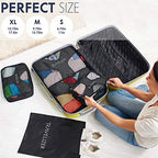 Travel Packing Cubes 5 pcs Luggage Organizer Set for Bag & Suitcase (Anthracite)
