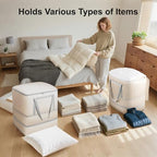 Comforter Storage Bag (Beige / 2 Pack - 3 Layer)