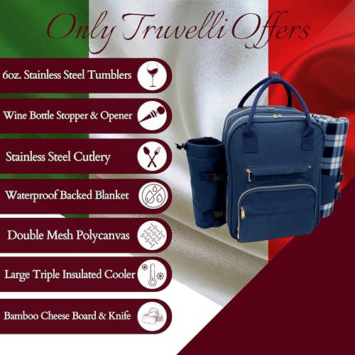 Picnic Backpack for 2 (2 Person / Blue)