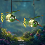 2 Pack Hummingbird Solar Hanging Lantern Outdoor Garden Decor (Hummingbird)