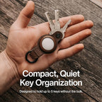 KeySmart Air AirTag Keychain Key Holder (Genuine Leather)