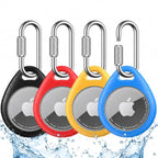 for AirTag Holder Case with Professional Carabiner (Black+Red+Yellow+Blue)