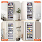 1 Pack Over The Door Shoe Organizer (GREY / 25+ Pairs)
