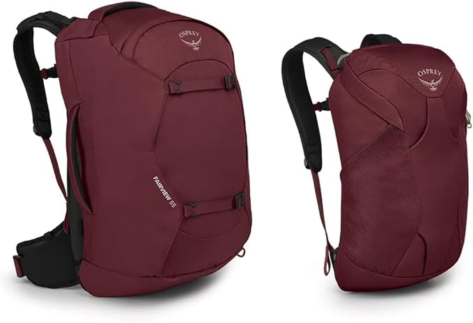 Osprey Fairview 55L Women's Travel Backpack, Zircon Red - Image 10