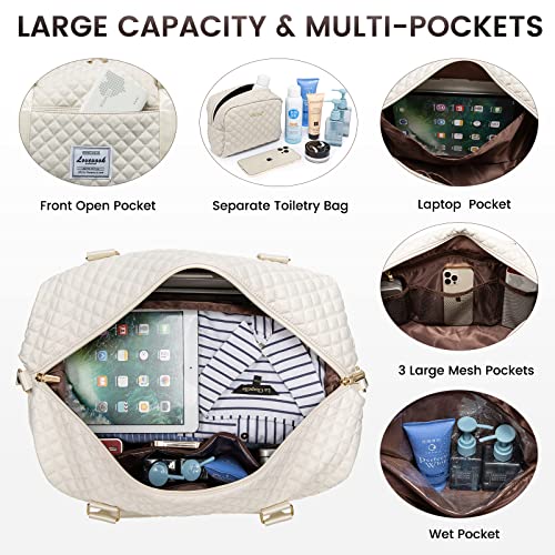 Travel Duffle Bag (Beige / Large-2 Pcs)