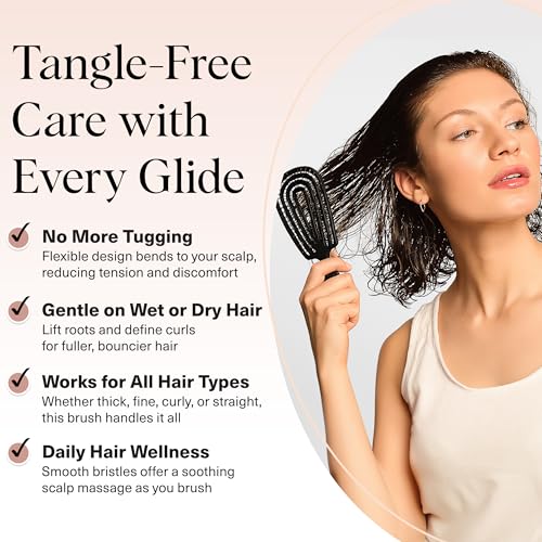 Flexi Flow Detangler Brush (Black / 1 pc)