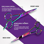 Hair Cutting and Hairdressing Scissors 6.5 Inch (6.5 Inch (Pack of 1) / Rainbow)