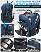 Travel Backpack (18.4 Inch / Blue)