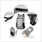 Small Foldable Hiking Daypack Packble Skin Casual Backpack Camping Cycling - Image 5