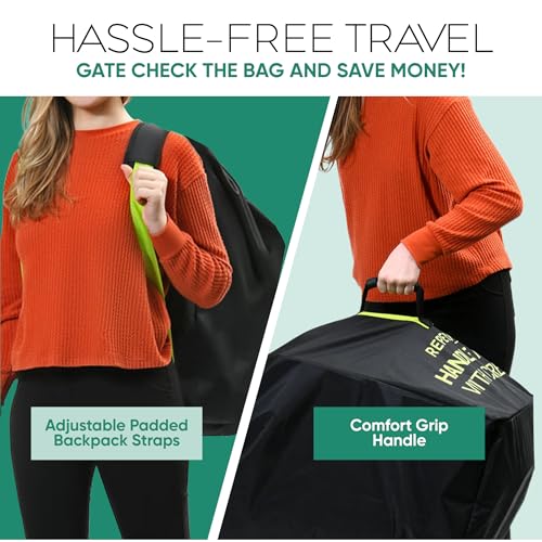 Stroller Bag for Airplane (Black and Green)