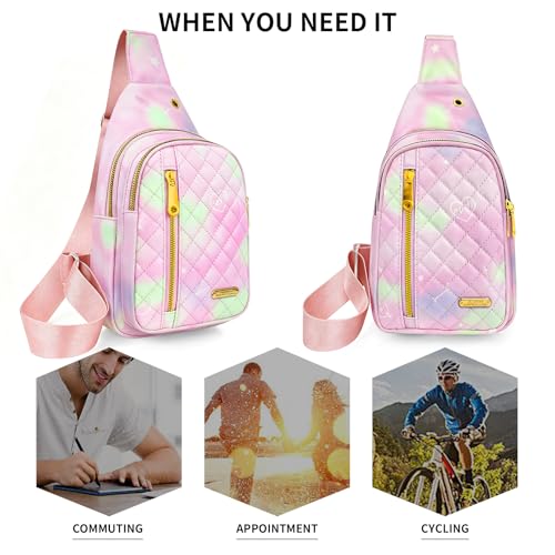 Small Sling Bag Casual Crossbody Sling Backpack (801s-pgreen)