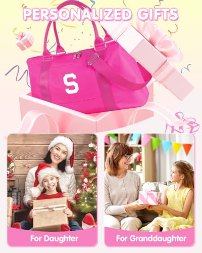 Dance Gym Duffel Bag Gifts for Girls Teen (Hot Pink / S)