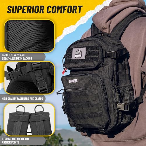 BARRERA Tactical Backpack 25L (Black / 25 L)