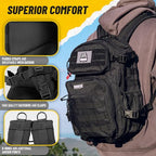 BARRERA Tactical Backpack 25L (Black / 25 L)