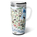 22oz Insulated Travel Mug with Handle & Lid (Louisiana / 22 Ounces)
