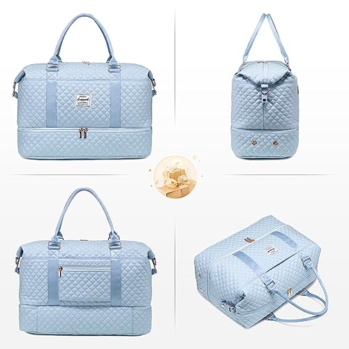 Travel Duffle Bag (Light Blue / Large-2 Pcs)