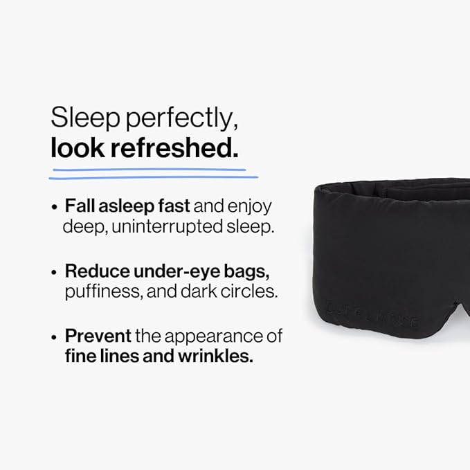 Dore & Rose Deep Sleep Mask Light Blocking, 23 Momme Mulberry Silk Eye Mask - Image 2