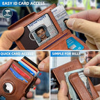 Airtag Wallet for Men (Brick Brown036)