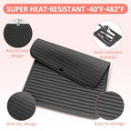 Large Heat Resistant Silicone Mat for Hair Tools (Black)