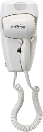 JERDON Wall-Mount Hair Dryer – White - Direct Wire Only - Hotel Style Wall Mounted Hair Dryer – Model JWM8CD