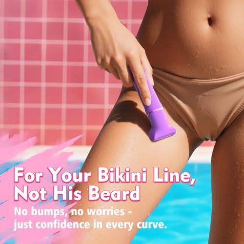 3-in-1 Bikini Trimmer for Women, Vacation Essentials for Women (Nebula Violet)
