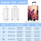 Pink Butterfly Luggage Cover Washable Suitcase Protector Anti (Pink butterfly / XL(32-34inch suitcase))