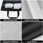 2 Pcs Large Travel Laundry Bags (Black+Grey)