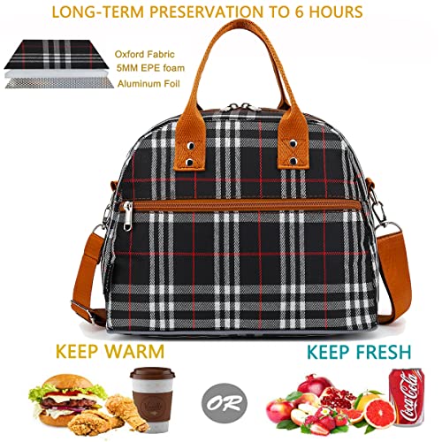 Insulated Lunch Bag for Women & Men (Checkered)