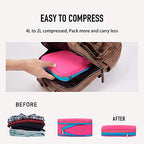 Compression Packing Cube 4L Waterproof Travel Organizer (Gray Red / 4L)