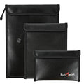 Fireproof Waterproof Money Document Bag (Black)