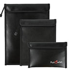 Fireproof Waterproof Money Document Bag (Black)