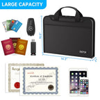Accordion File Organizer (Black / 14.3" x 10.5" x 2",Colorful)