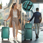 3 Piece Luggage Sets (3 Piece Set (20"/24") / Green)