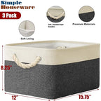 15.7" x 12" Wide & Low Fabric Storage Bin (Dark Gray / Wide & Low - 15.75" x 12" x 8.25")
