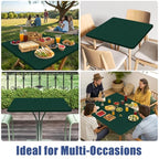 2 Pack Square Spandex Fitted Table Cloth (Hunter Green / 34" x 34" (Square))