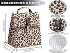 Insulated Foldable Lunch Bag (leopard print(Hard Fabric))