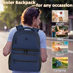 Cooler Backpack Insulated Waterproof (Blue / 40 Cans)