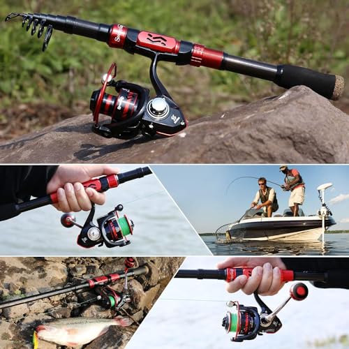 Fishing Rod and Reel Combos (2.1M/6.89FT Rod with 2000 Reel / Only Rod and Reel)