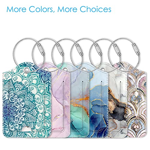Luggage Tags Privacy Cover ID Label for Travel Bag Suitcase (Emerald Illusions)